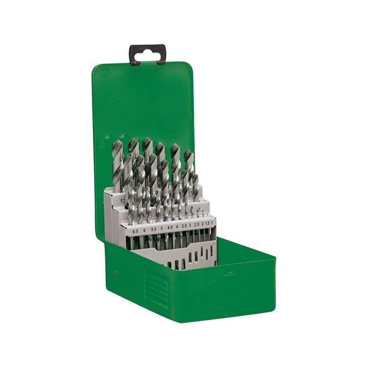 25 Pcs Metric DIN338 Bright Fully Ground HSS Drill Bit Set