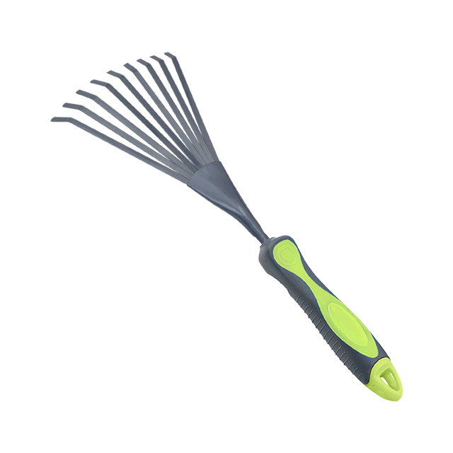 Fan rake
Carbon steel head
Two-color plastic handle