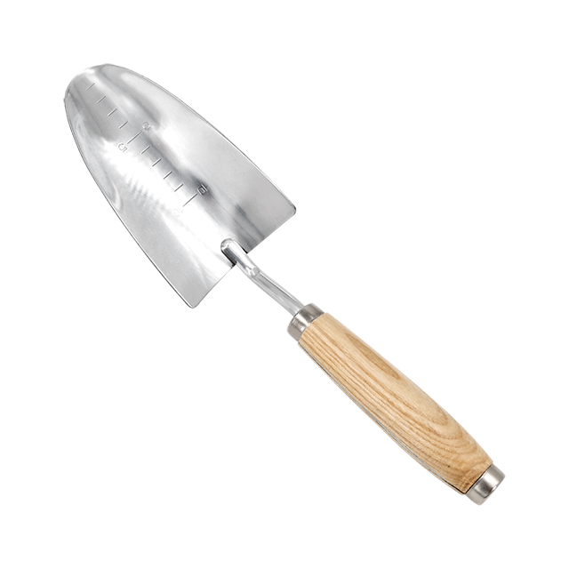 Hand trowel
Stainless steel head
Wooden handle
