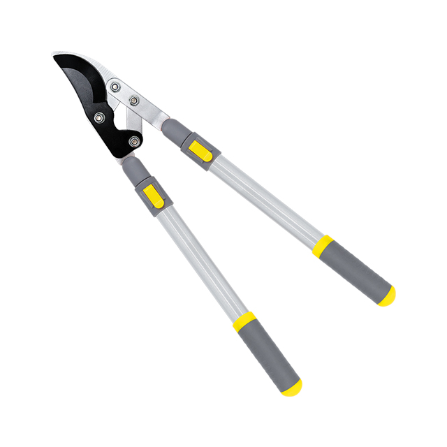 Low-friction blade coating makes cuts smooth.
Telescopic steel ergonomic handle.
Softgrip and beside lock touchpoints for comfort and control.