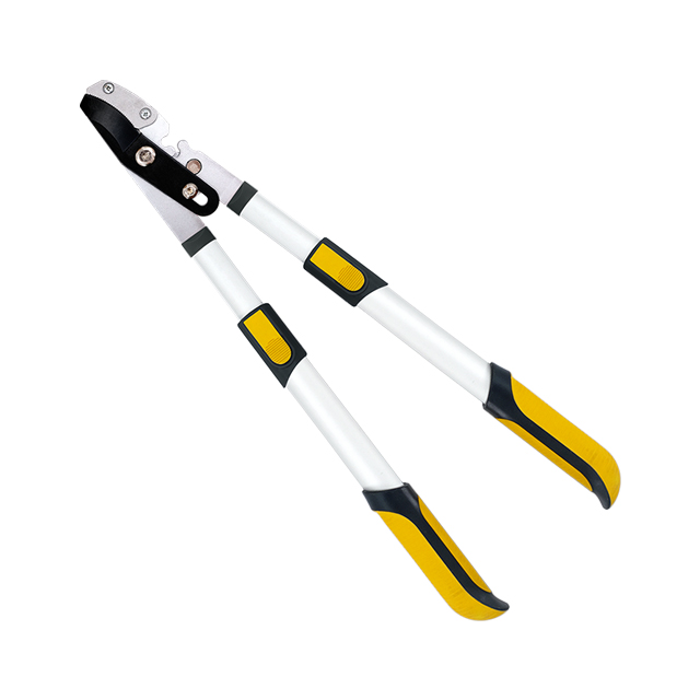 Low-friction blade coating makes cuts smooth.
Telescopic aluminum alloy ergonomic handle.
Softgrip touchpoints for comfort and control.