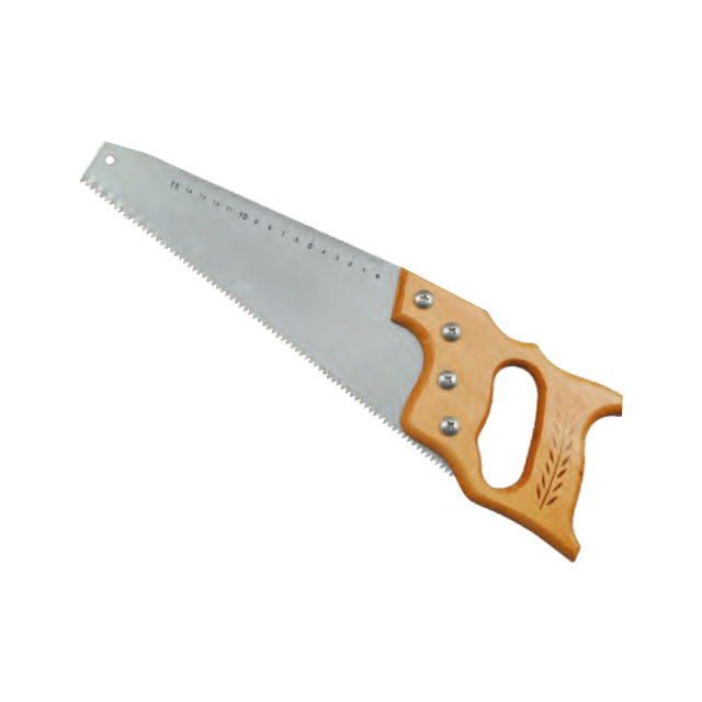 Hand saw.
Durable high carbon steel blade.
Wooden grip.