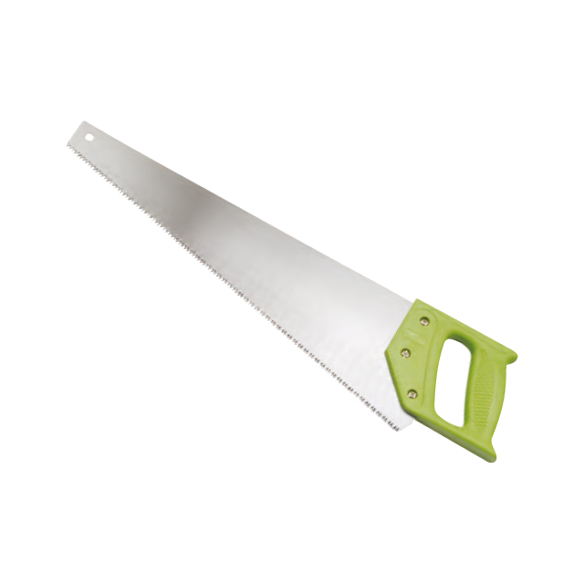 Hand saw.
Durable high carbon steel blade.
Plastic grip.