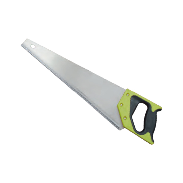 Hand saw.
Durable high carbon steel blade.
Plastic grip.