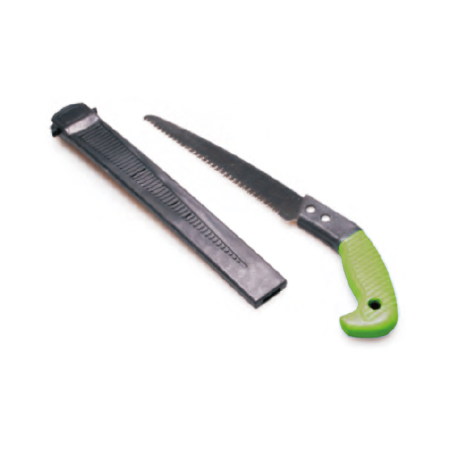 Hand saw.
Carbon steel blade,heat-trated.
PP grip with blade sheath.