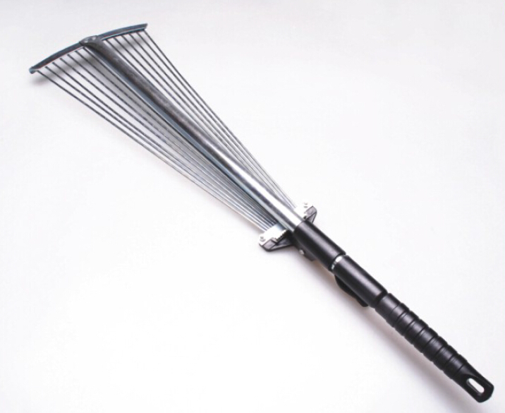 Telescopic Fan Rake
Carbon steel head
Aluminium alloy tube,Plastic grip