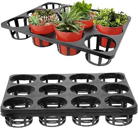 2pcs Greenhouse Carry Tray 12 Cells Round Pots