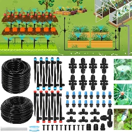 Drip Irrigation Kit Distribution Tubing Hose Adjustable Nozzles Mist Cooling Irrigation System Automatic Irrigation Set