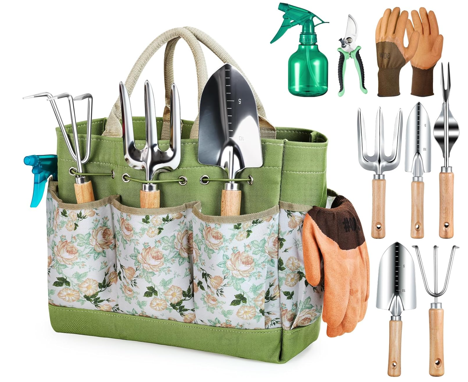 Garden Tools 9-Piece Heavy Duty Gardening Tools