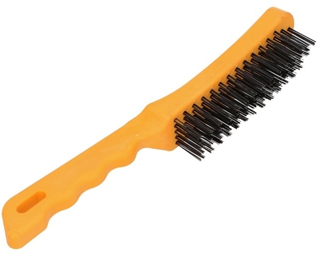 Carbon Steel Wire Brush with Plastic Handle 5row