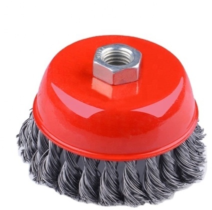 Twist Knot Steel Wire Wheel Brush Rust Removal Wire Wheel Cup Brush Disc For Angle Grinder