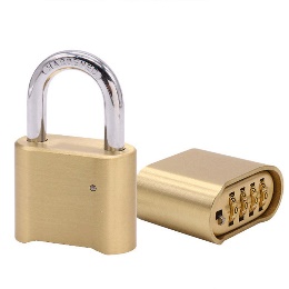 4-digit brass combination padlock
