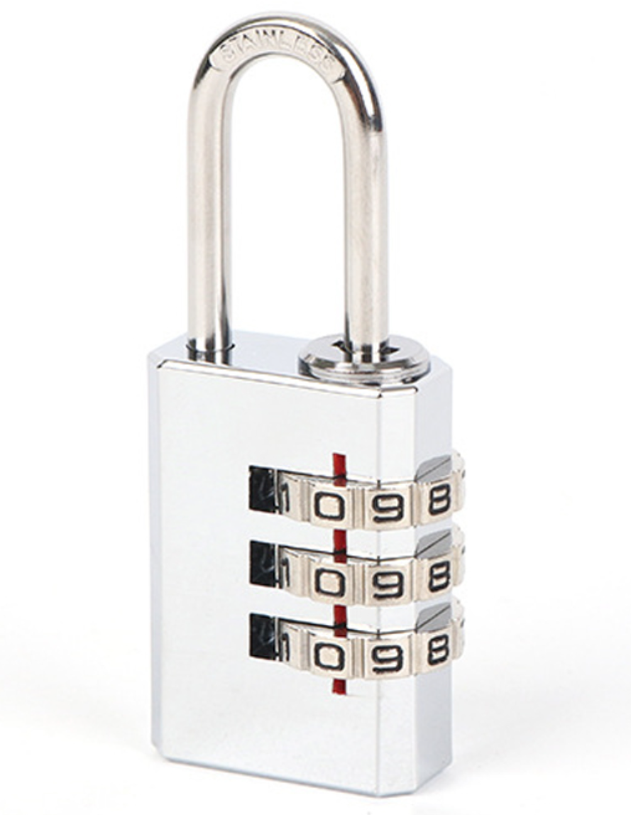3-digit combination padlock
Stainless Steel