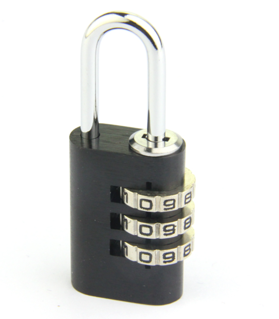 3-digit combination padlock