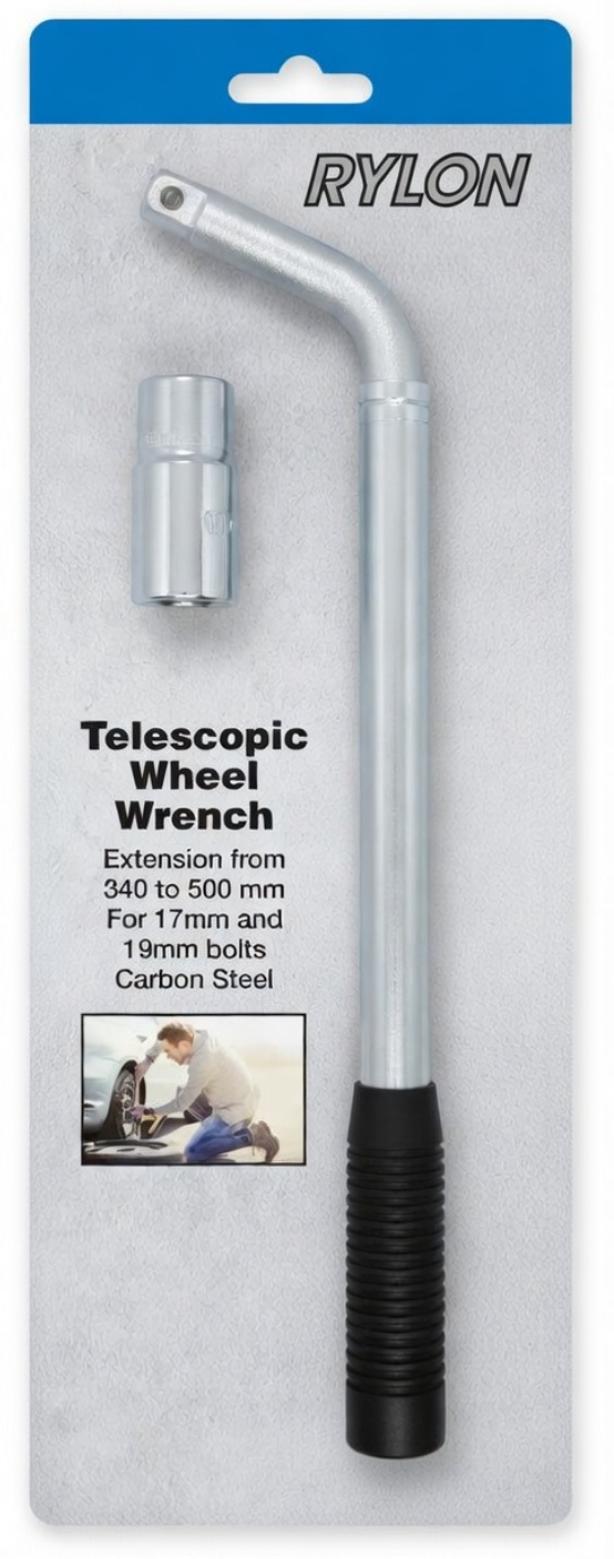 Telescopic Compact Wheel Wrench 17 & 19 mm