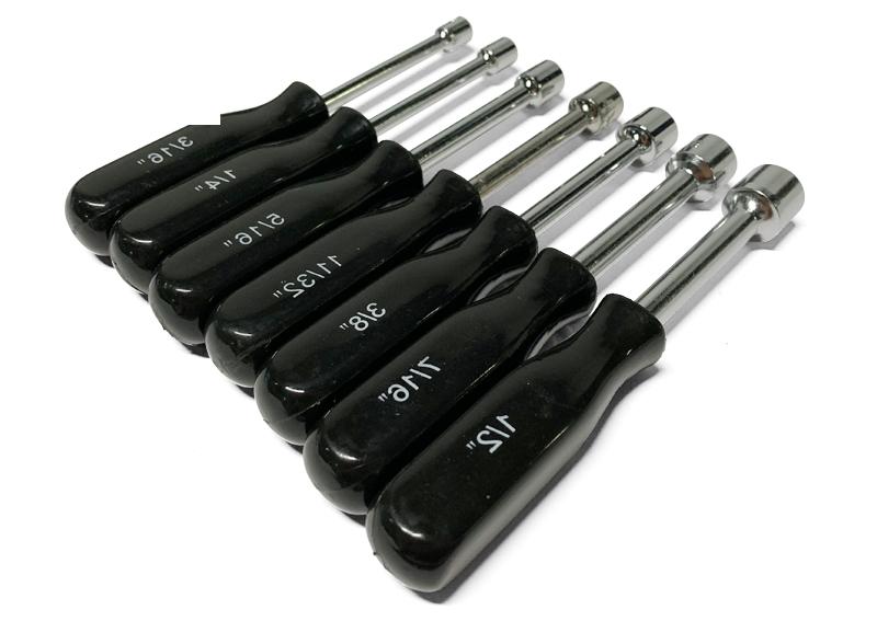 7pcs Steel Shaft Hex Nut Socket Spinner Driver Screwdrivers Set