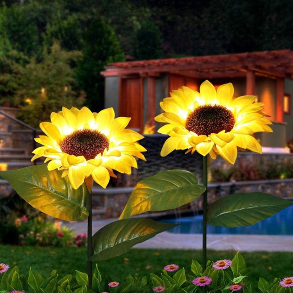 Sunflower Solar Garden Lights Outdoor