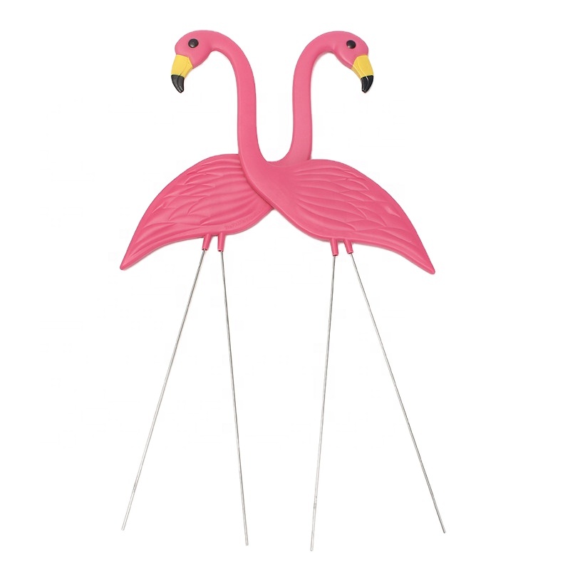 Plastic Pair Pink Flamingo