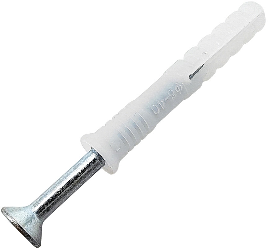 Wall Plug Plastic Expansion Anchor With With Pozi Head Screw