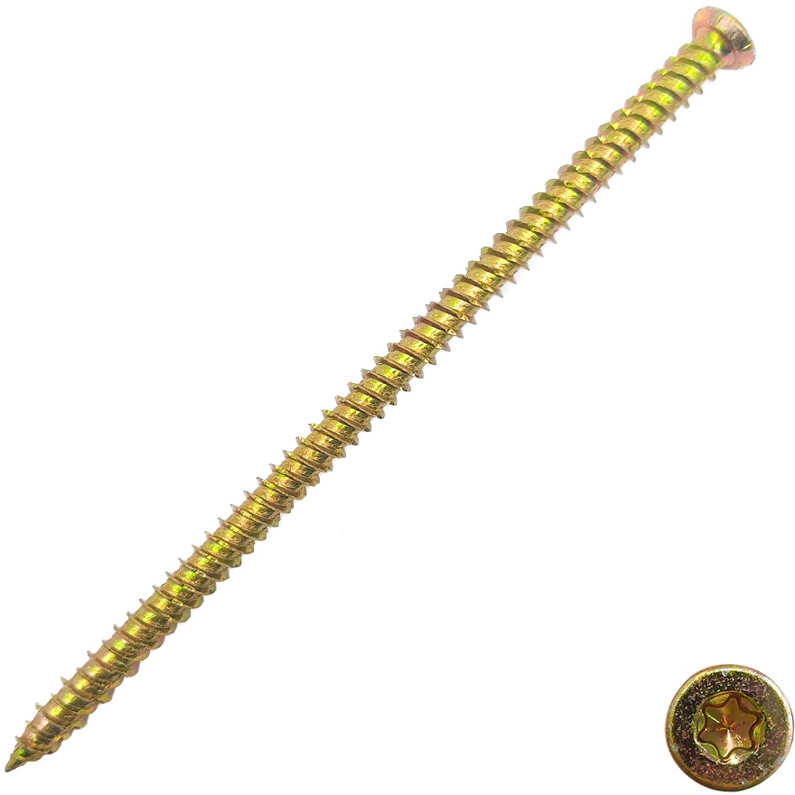 Zinc Torx Drive Flat Head Self Tapping Masonry Concrete Screw