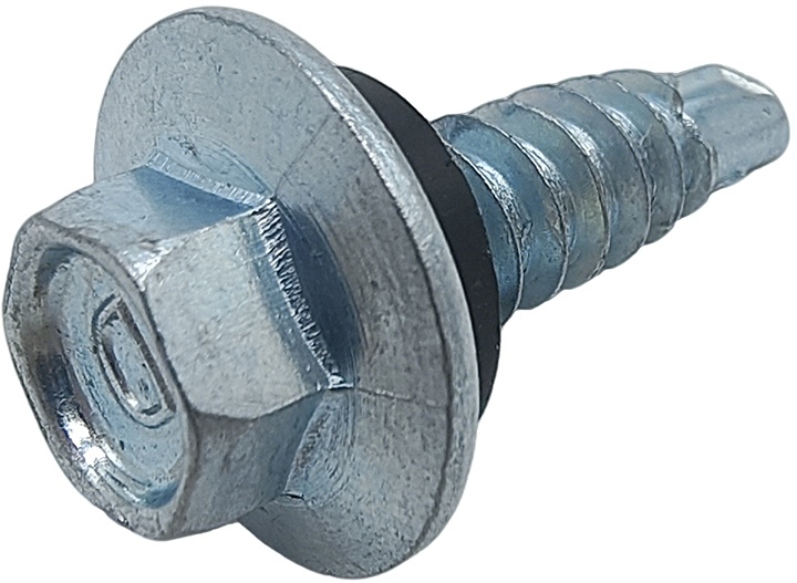 Large Flanged Self Drilling Screw With Washer Pt2 Drillling Point