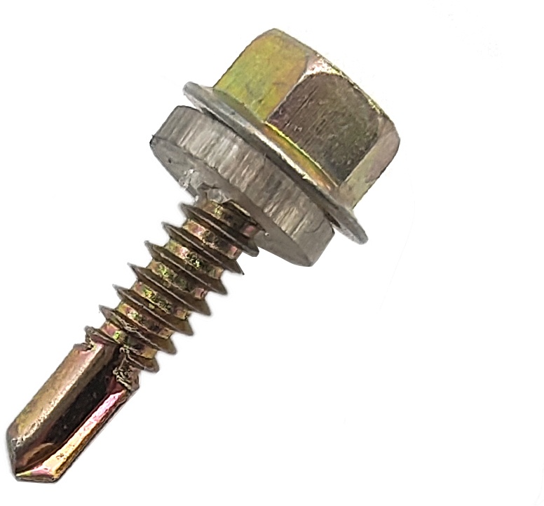 Hex Flange Head Self Drilling Screw With Single Washer
