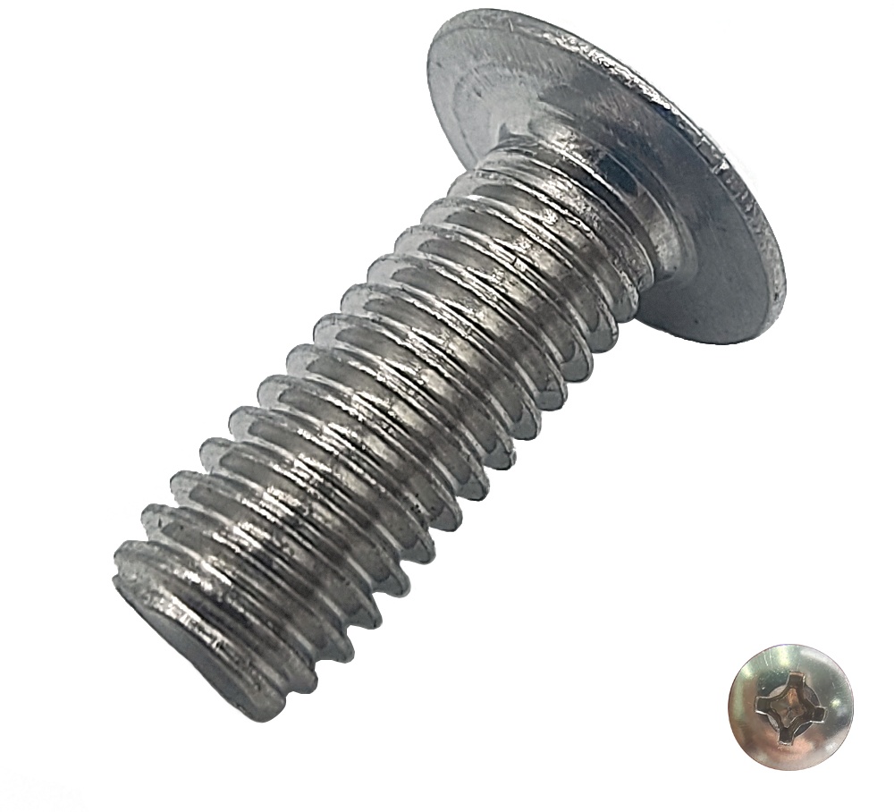 Phillips Truss Large Flat Round Head Screw 6x15