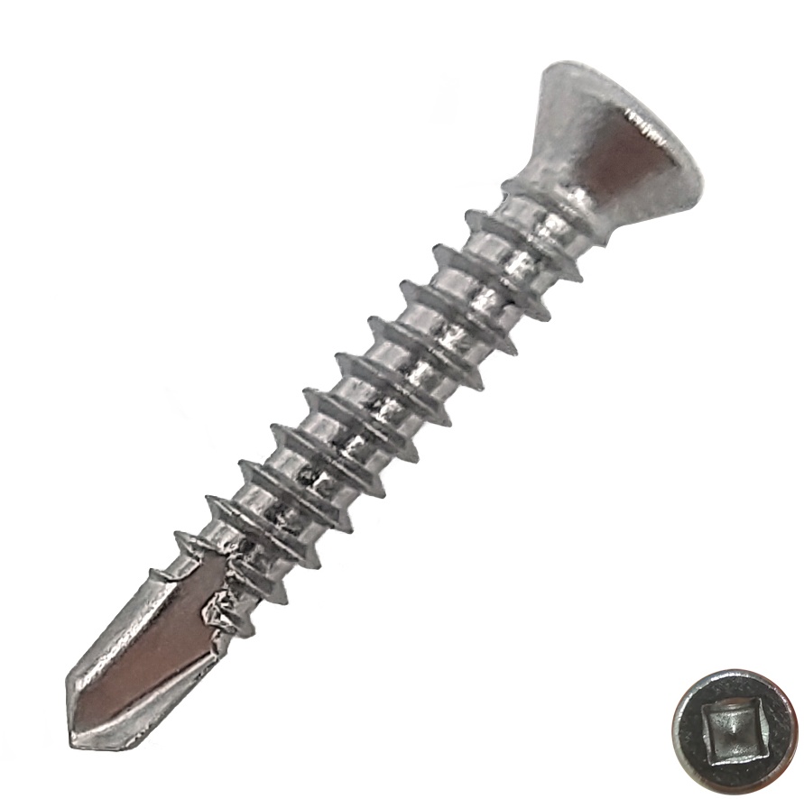 Square Drive Flat Countersunk Head Self Drilling Screw