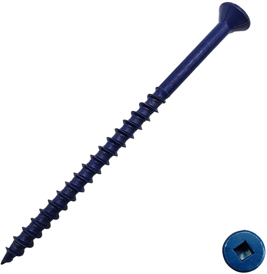 Square Drive Countersunk Head Chipboard Screw With 4 Ribs