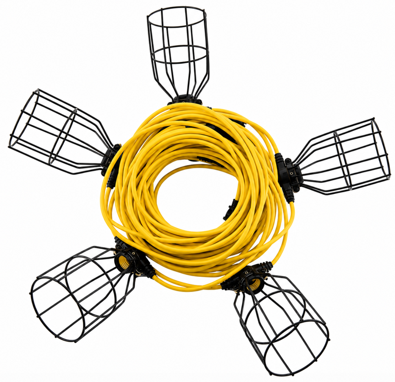 25-Ft Heavy Duty Temporary String Light with Metal Caged Sockets