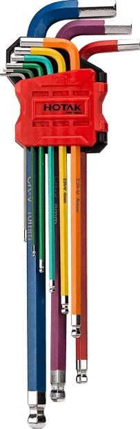 9pcs Extra Long Arm Ball Point Hex Key Set