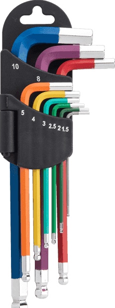9pcs Long Arm Ball Point Hex Key Set