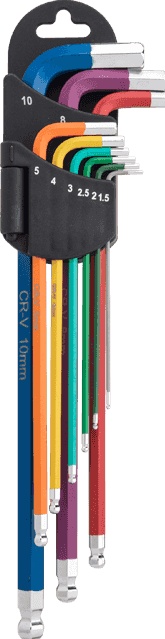 9pcs Extra Long Arm Ball Point Hex Key Set