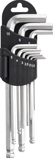 9pc Long Arm Ball Point Hex key Set