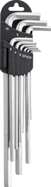 9pcs Extra Long Arm Hex Key Set