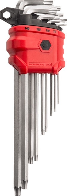 9pcs Extra Long Arm Torx Key Set