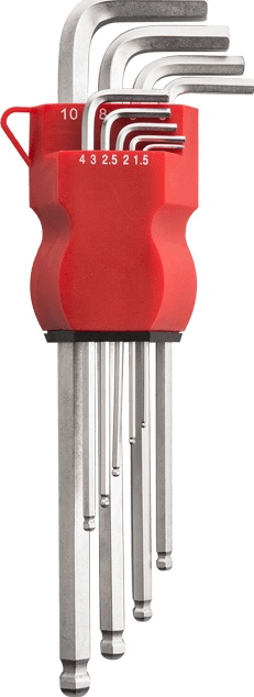 9pcs Extra Long Arm Ball Point Hex Key Set