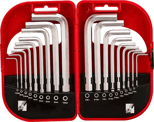 18pcs Short Arm Combo Hex Key Set