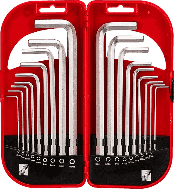18pcs Long Arm Combo Hex Key Set