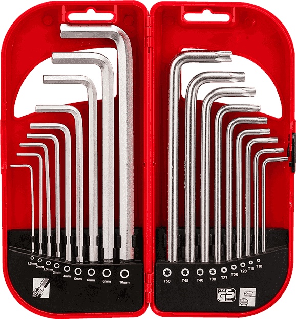 18pcs Long Arm Combo Hex Key Set