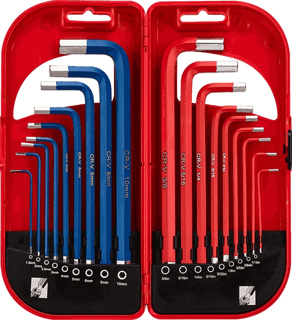 18pcs Long Arm Combo Hex Key Set