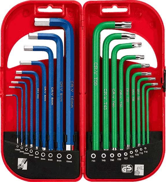 18pcs Long Arm Combo Hex Key Set
