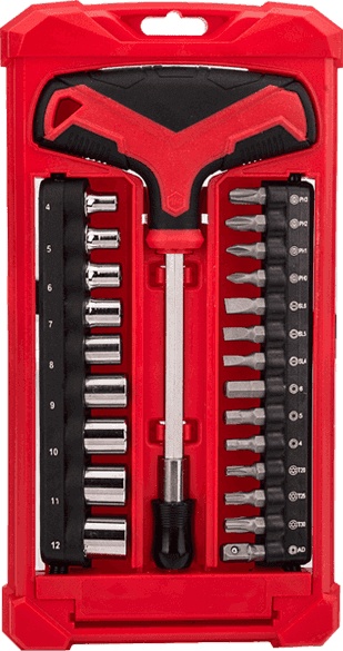 24pcs T-handle Socket And Screwdriver Set