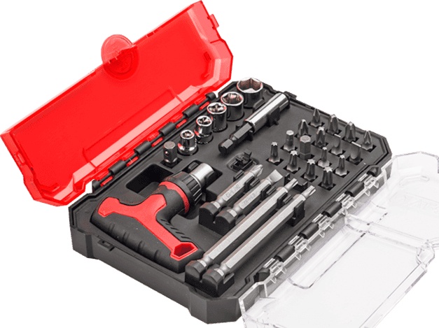 28pcs Mini Ratcheting Handle Set