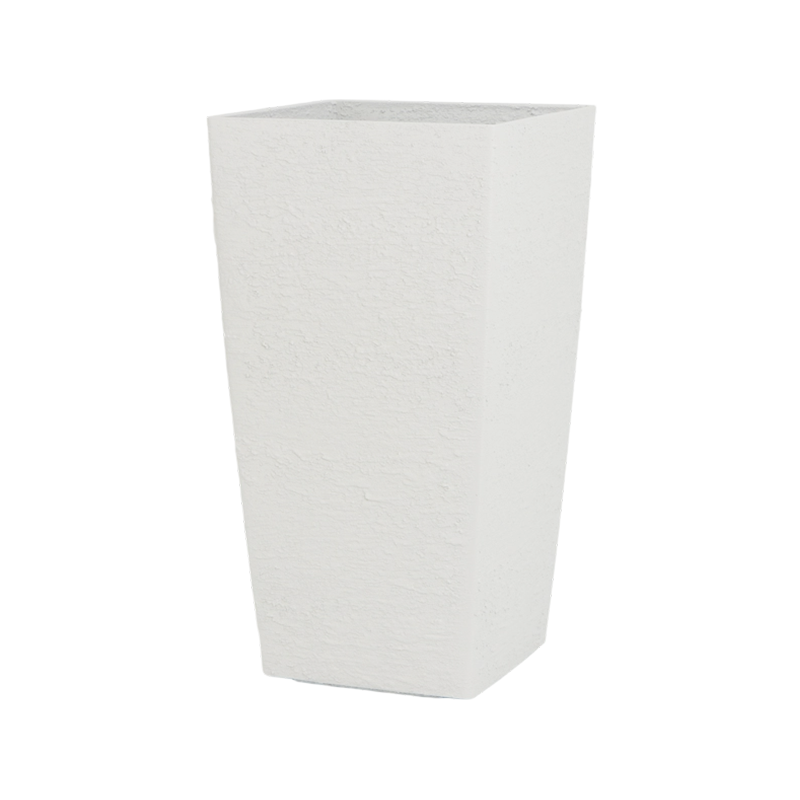 Square Gypsum-Like Textured Plastic Flower Pot