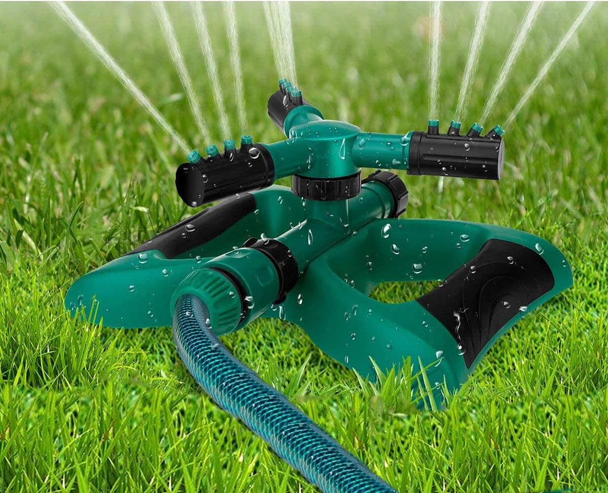 Durable Lawn Sprinkler, Water Sprinklers for Lawn, Garden, Yard, Flower Grass Plant Park, 360 Degree Rotating Sprinkler Irrigation System