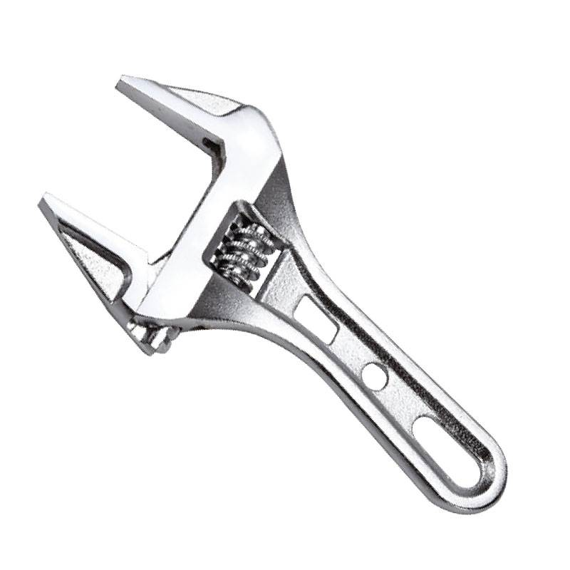 Stubby Adjustable Wrench, Wide Opening