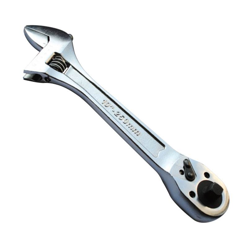 Adjustable Wrench with 3/8”& 1/2”Dr. Ratchet Heads