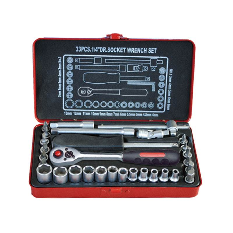 33PCS.1/4″ Dr.Socket Wrench Set ,Cold Forming Box, ITEM NO.:TKT16-33