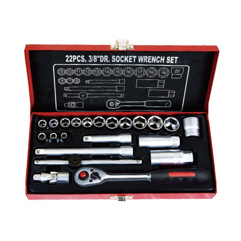 22PCS.3/8″ Dr.Socket Wrench Set, ITEM NO.:TKT2-22(TK-008)